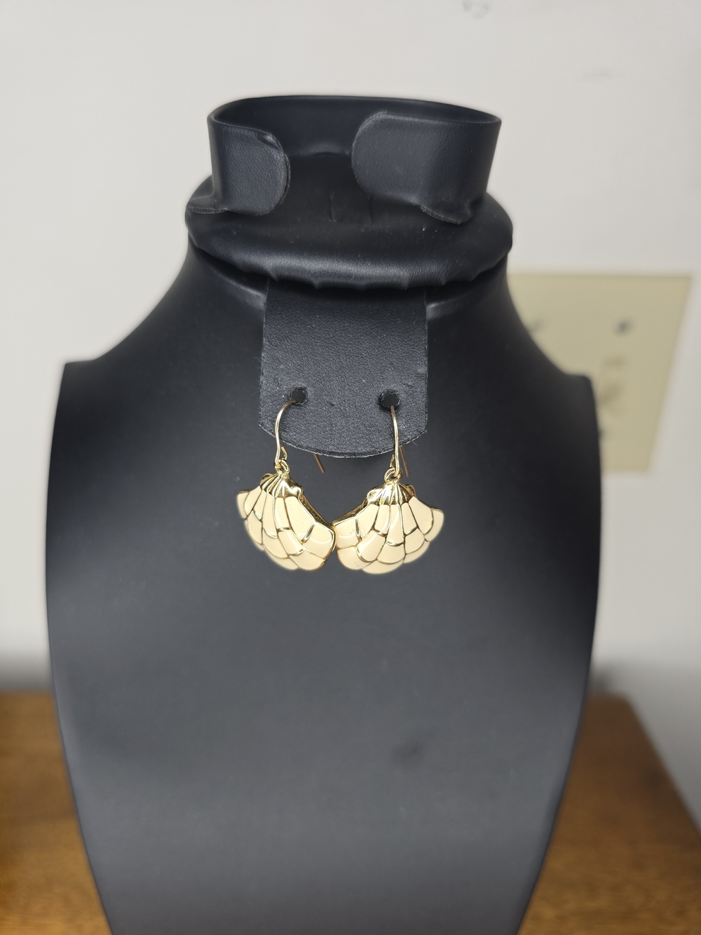 Trifari Gold Petal Cluster Drop Earrings